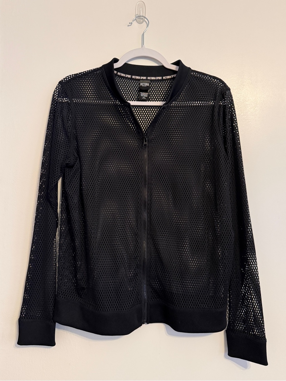 Victoria's Secret Black Mesh Bomber Jacket